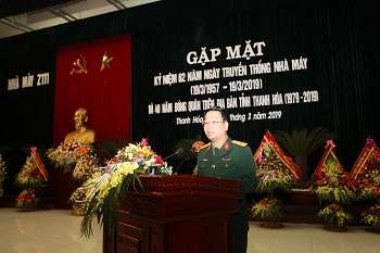 Nhà máy z111 – Gặp mặt nhân kỷ niệm 62 năm ngày truyền thống (19.3.1957 – 19.3.2017) và 40 năm ngày đóng quân trên địa bàn tỉnh thanh hóa (1979 – 2019)