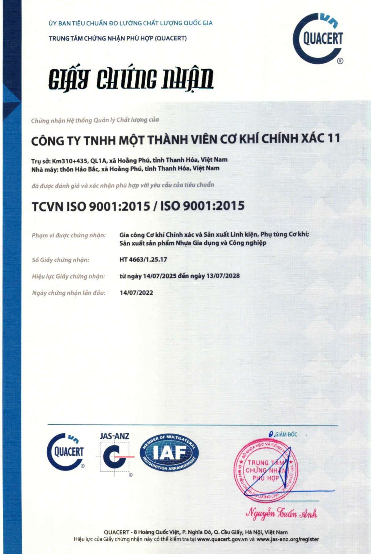 Chính sách chất lượng