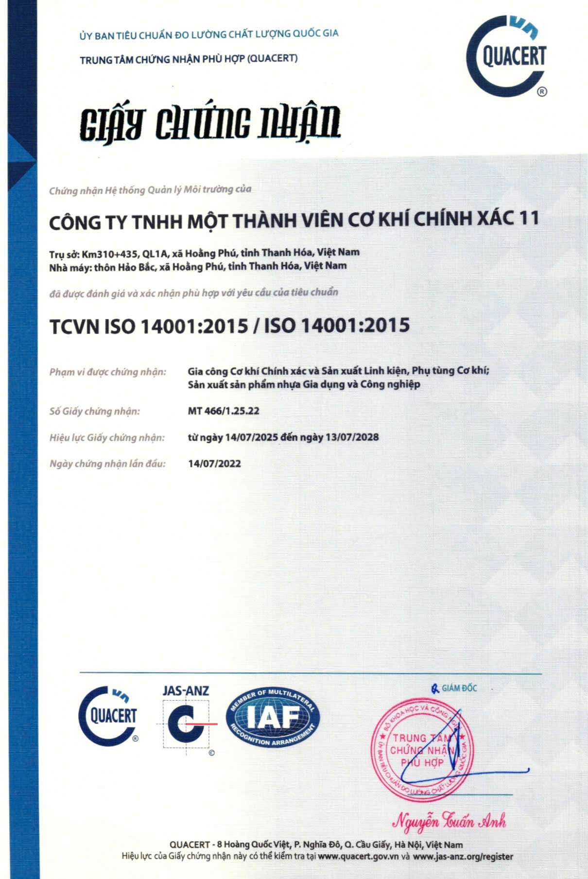 Chính sách chất lượng