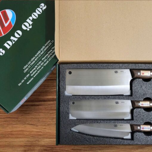 Bộ 3 Dao Gỗ Mun ( Cán ốp )