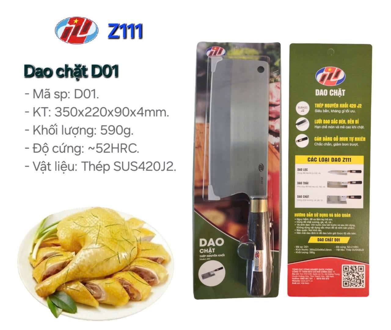 IMG_1350 Bộ 3 Dao Gỗ Mun ( Cán tròn )