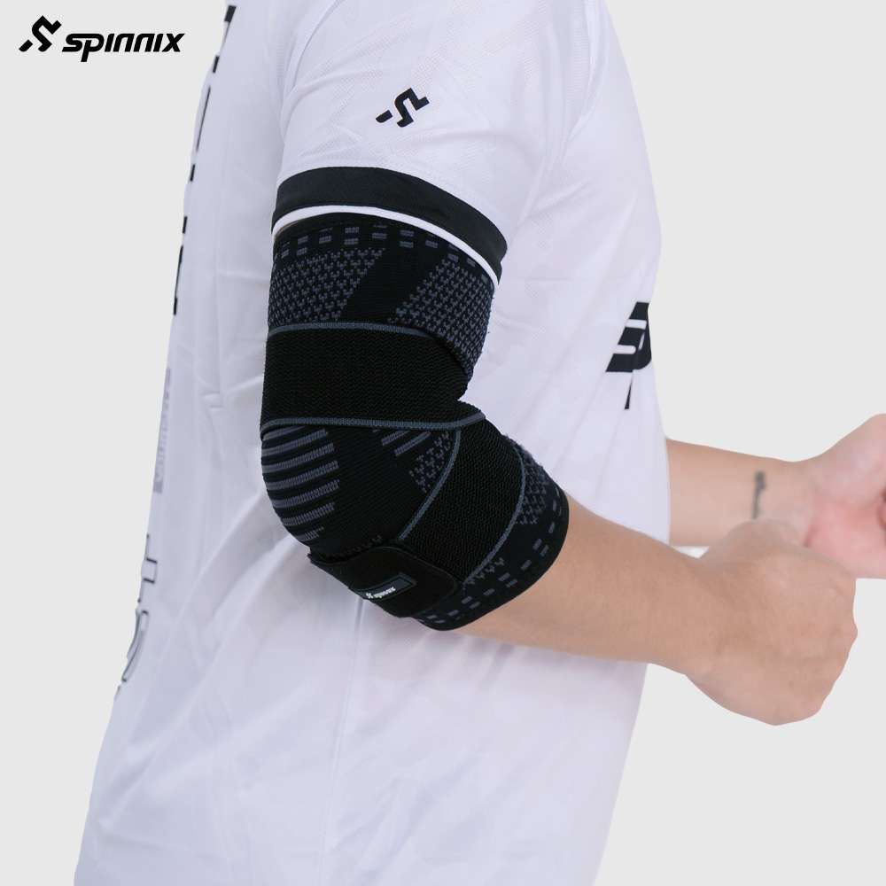 Bó khuỷu tay Spinnix Virex đen