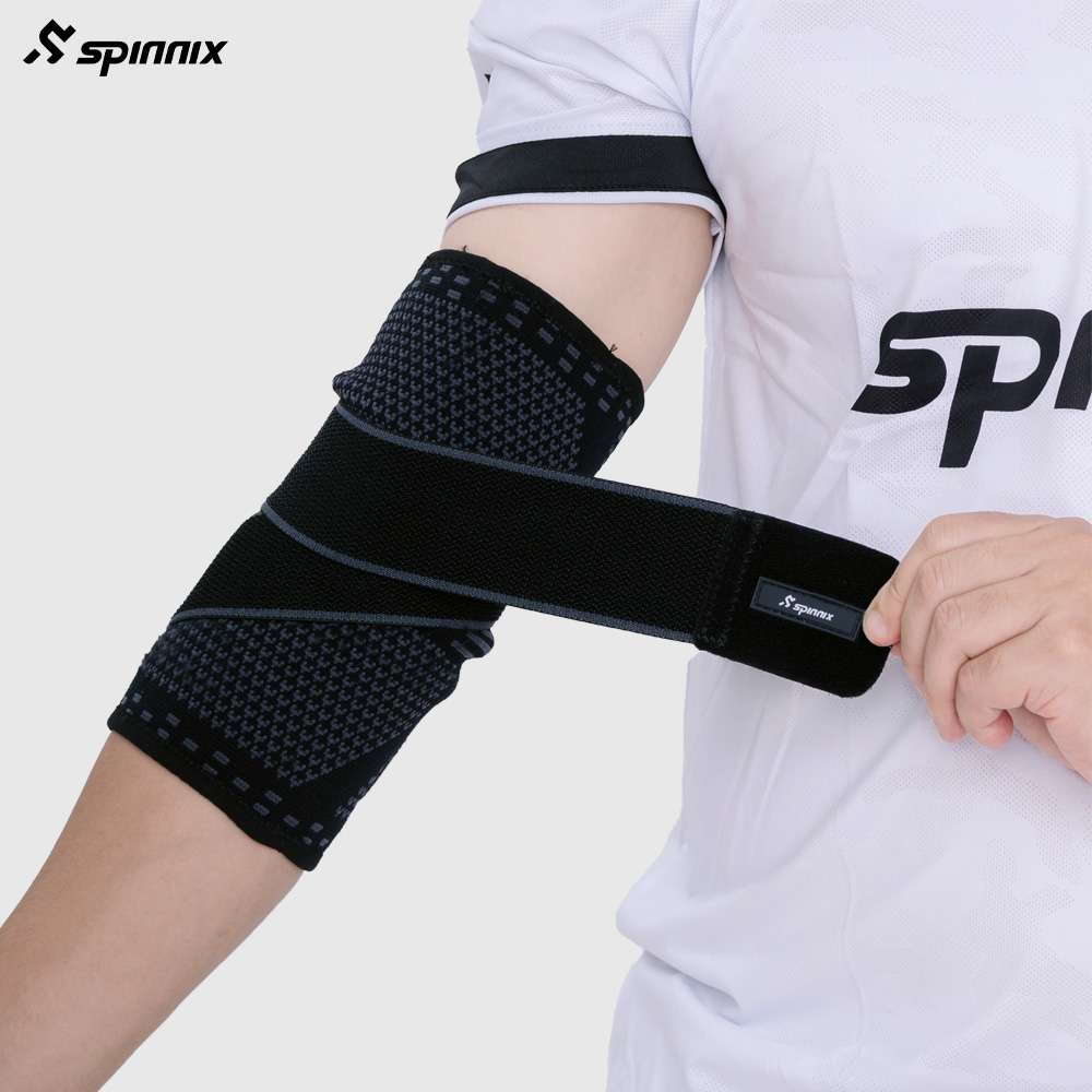 Bó khuỷu tay Spinnix Virex đen